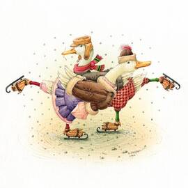 Ducks Christmas by Kestutis Kasparavicius