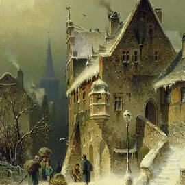 A Small Town in the Rhine by August Schlieker