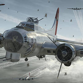 B-17 G Hikin' For Home by Robert D Perry