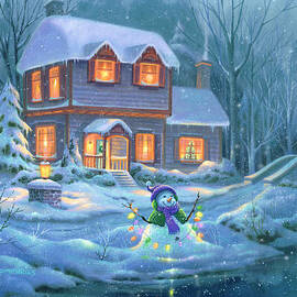 Snowy Bright Night by Michael Humphries