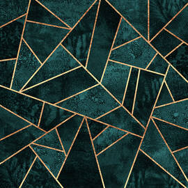 Deep Teal Stone by Elisabeth Fredriksson