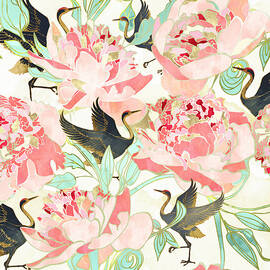 Floral Cranes by Spacefrog Designs
