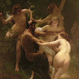 Nymphs and Satyr by William Adolphe Bouguereau