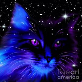 Star Cat Painting by Nick Gustafson - Pixels