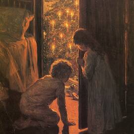 The Christmas Tree by Henry Mosler