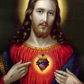 The Sacred Heart of Jesus by English School