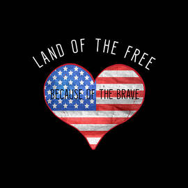Land Of The Free Because Of The Brave 4th of July by Flippin Sweet Gear