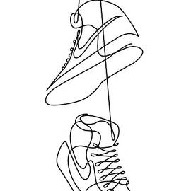 nike sneakers drawing