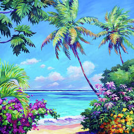 Ocean View with Breadfruit Tree by John Clark