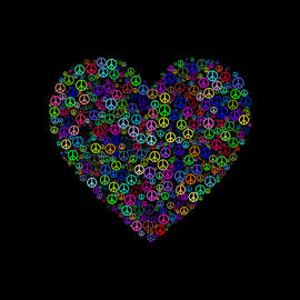 Peace And Love Peace Sign Heart by Flippin Sweet Gear