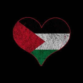 Retro Palestine Flag Heart by Flippin Sweet Gear