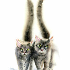 Two cats by Olga Tchefranov