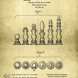 Vintage Chess Set Patent Art
