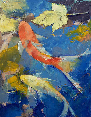 Autumn Koi Garden by Michael Creese