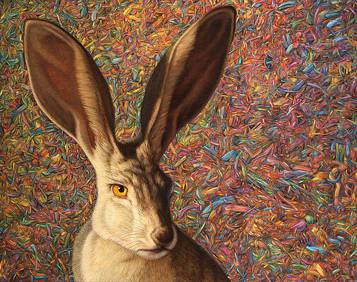 Majestic Rabbit with Vibrant Background Wall Art