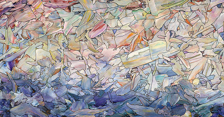 Vibrant Leafy Abstraction Wall Art