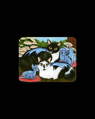 Nami and Rookia's Dragons - Tuxedo Cats by Carrie Hawks