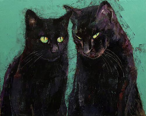 Two Black Cats by Michael Creese