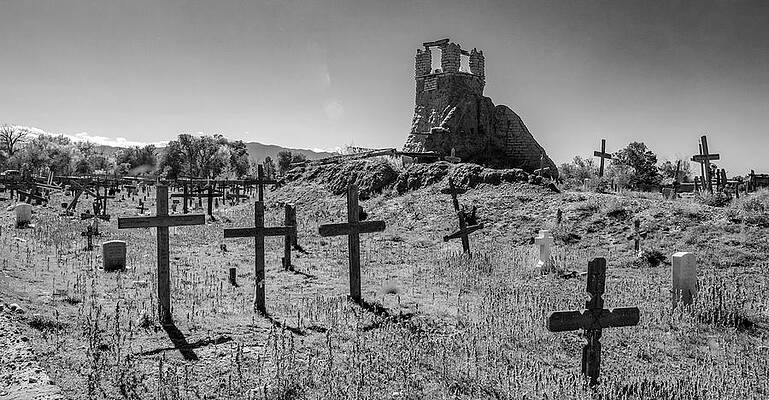 Taos Pueblo on a Cloudless Day by S Katz