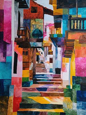 Colorful Street Scene by Lauren Blessinger