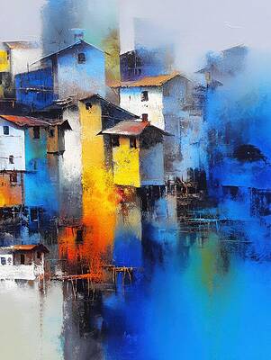 Colorful Urban Landscape by Lauren Blessinger