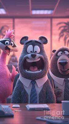 Office Panic at Sunset by Lauren Blessinger