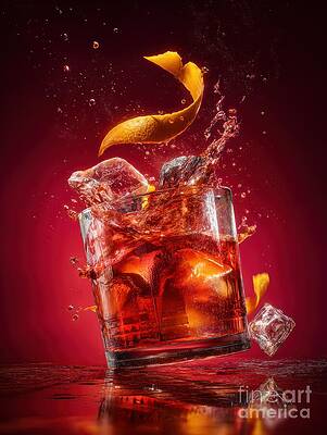 Vibrant Cocktail Splashing Moment by Lauren Blessinger