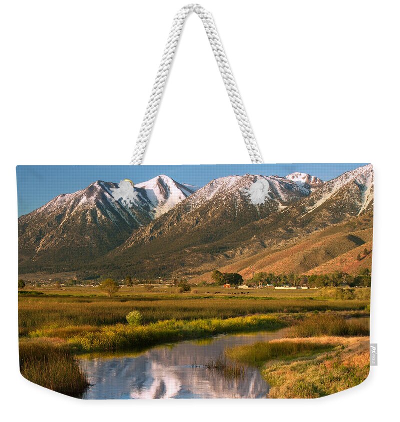 Job's Peak Reflections Weekender Tote Bag by James Eddy - Pixels