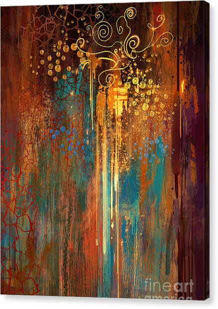 Abstract Swirls and Colors Canvas Print