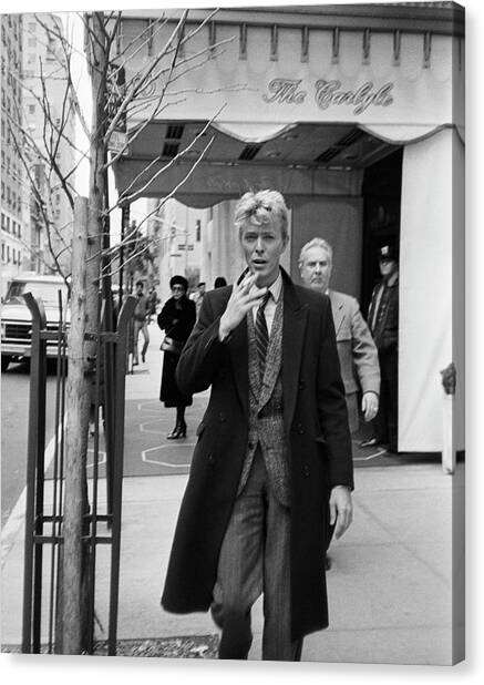 Famous Musician Walking in New York Canvas Print