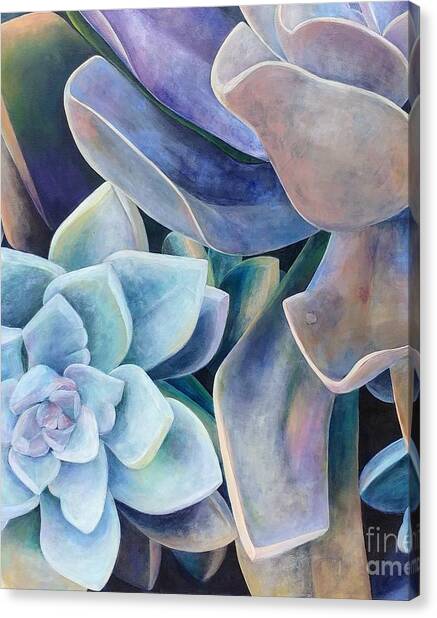 Vibrant Succulent Composition Canvas Print