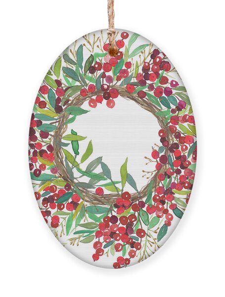 Festive Holiday Wreath Ornament