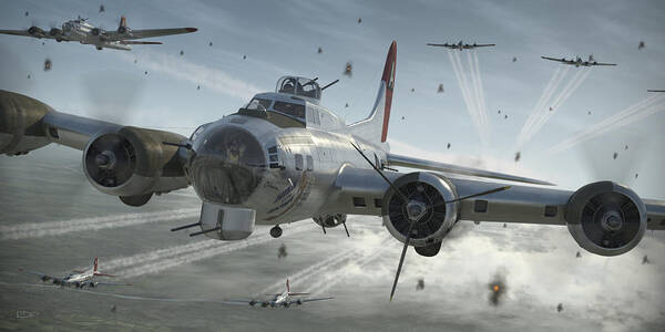 B-17 Bombers in Formation Poster