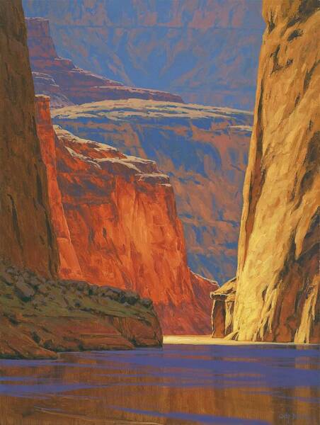 Sunlit Canyon Passage Poster