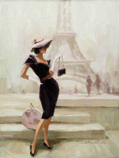 Chic Woman in Paris Poster