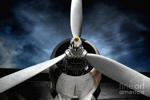 Propeller Against Dramatic Sky Poster