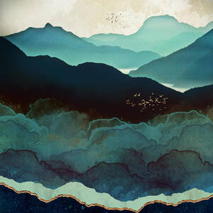 Indigo Mountains by Spacefrog Designs